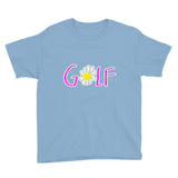 Flower Golf Youth Short Sleeve T-Shirt