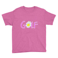 Flower Golf Youth Short Sleeve T-Shirt