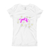 Daisies Golf Slim-fitted Girl's T-Shirt